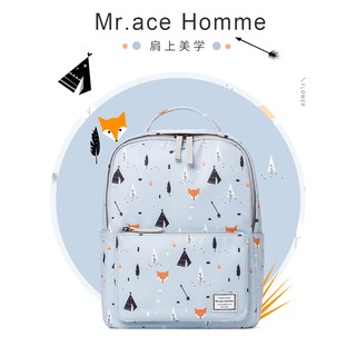 Balo Thời Trang Mini Chữ Nhật 10inch Mr.ace Homme MR17C0660B01 / Xám xanh hình cáo