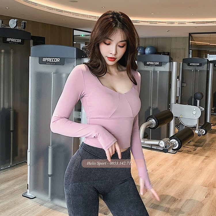 Áo Thun Tập Gym Nữ [𝐂𝐎́ 𝐌𝐔́𝐓 𝐍𝐆𝐔̛̣𝐂] ôm body trơn co giãn thoải mái vải mịn mát bền áo thể thao nữ 𝐆𝐘𝐌𝐒𝐓𝐎𝐑𝐄 1321