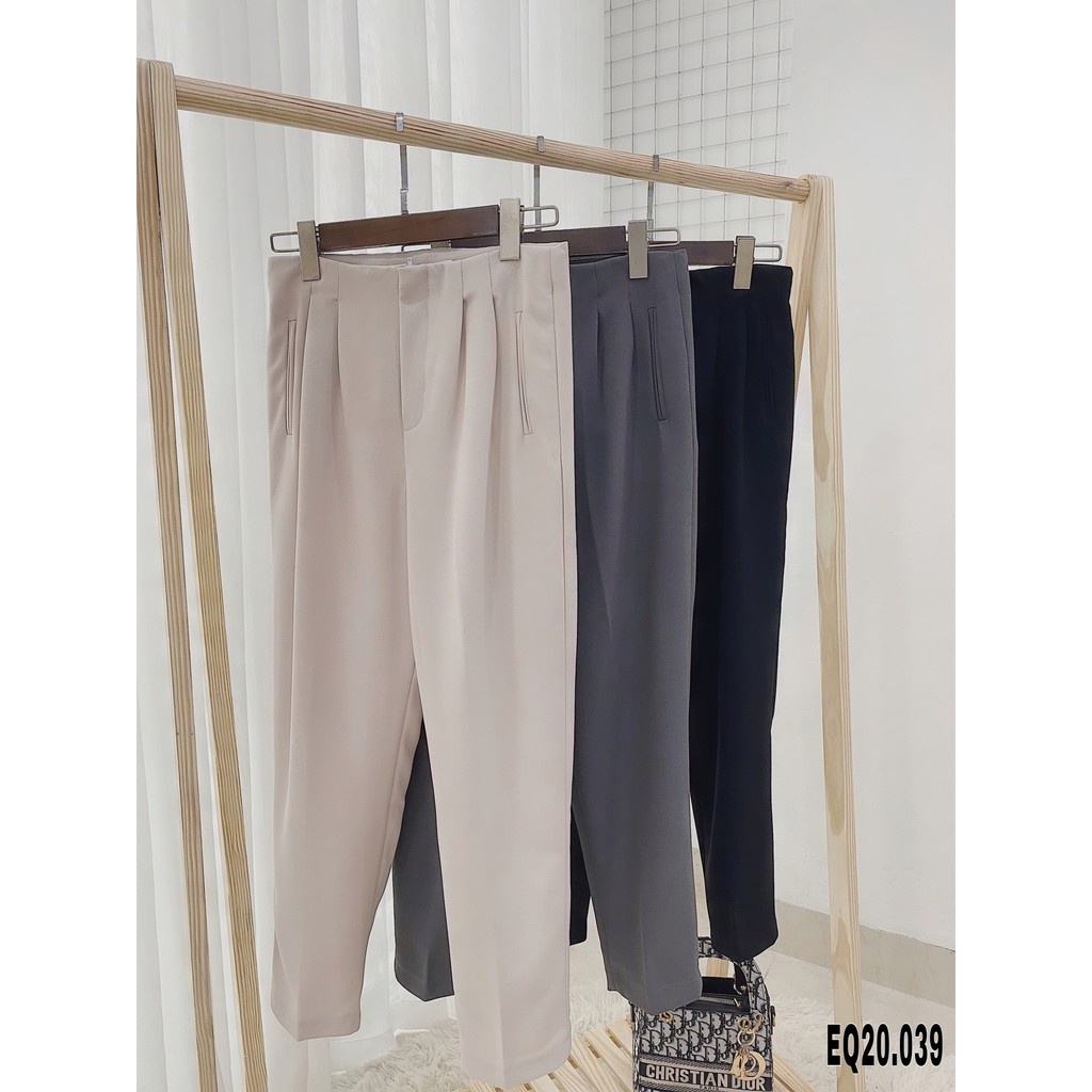 Quần tây âu nữ cạp liền dáng baggy nhẹ, chất liệu tuyết mưa cao cấp thoáng mát ELIMAZ EQ20.039 - Hàn