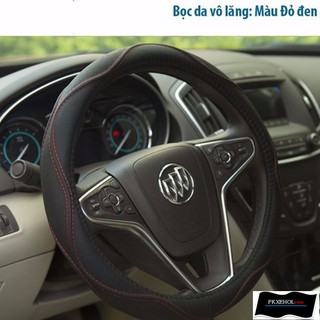 Bọc vô lăng cao cấp - bao tay lái xe hơi - màu đen chỉ đỏ