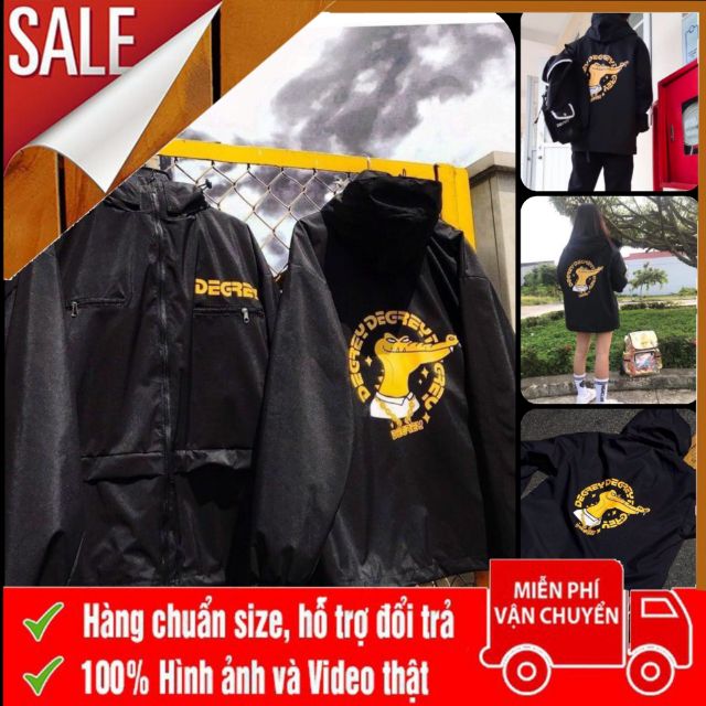 [Mã WASTUP giảm 10% tối đa 30K đơn 99K] (Có Form Rộng XL) Áo khoác dù DEGREY 2 lớp Nam Nữ mới