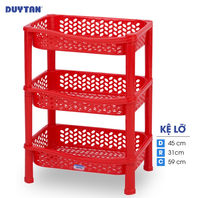 Kệ lỡ nhựa DUY TÂN 3 ngăn (45 x 31 x 59 cm) - 36930 - Giao màu ngẫu nhiên