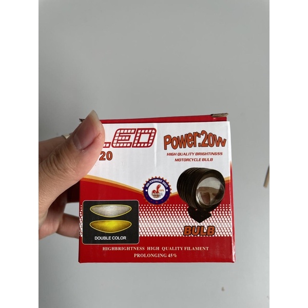 Đèn trợ sáng L4 bi cầu 2 màu tặng kèm công tắc