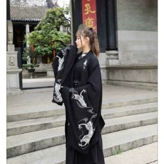 Hán phục đôi Set 6 - Tàng Long Hắc Y (Hán phục nam + nữ)