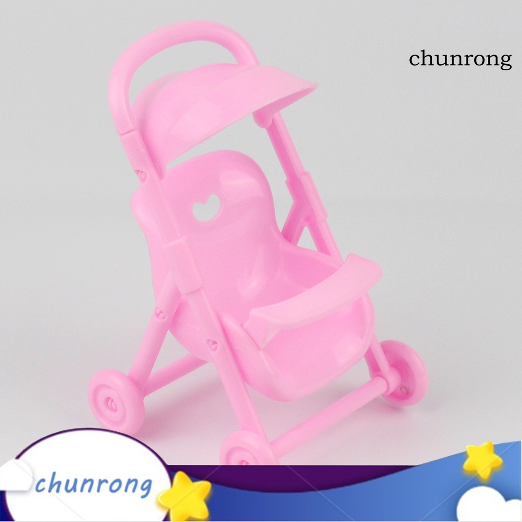 Cr Xe Đẩy Em Bé Màu Hồng Bằng Nhựa Không Biến Dạng Dùng Làm Đạo Cụ Chụp Ảnh