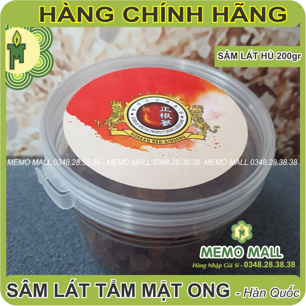 SÂM LÁT TẨM MẬT ONG HỦ 200GR HÀN QUỐC thơm dẻo như mứt