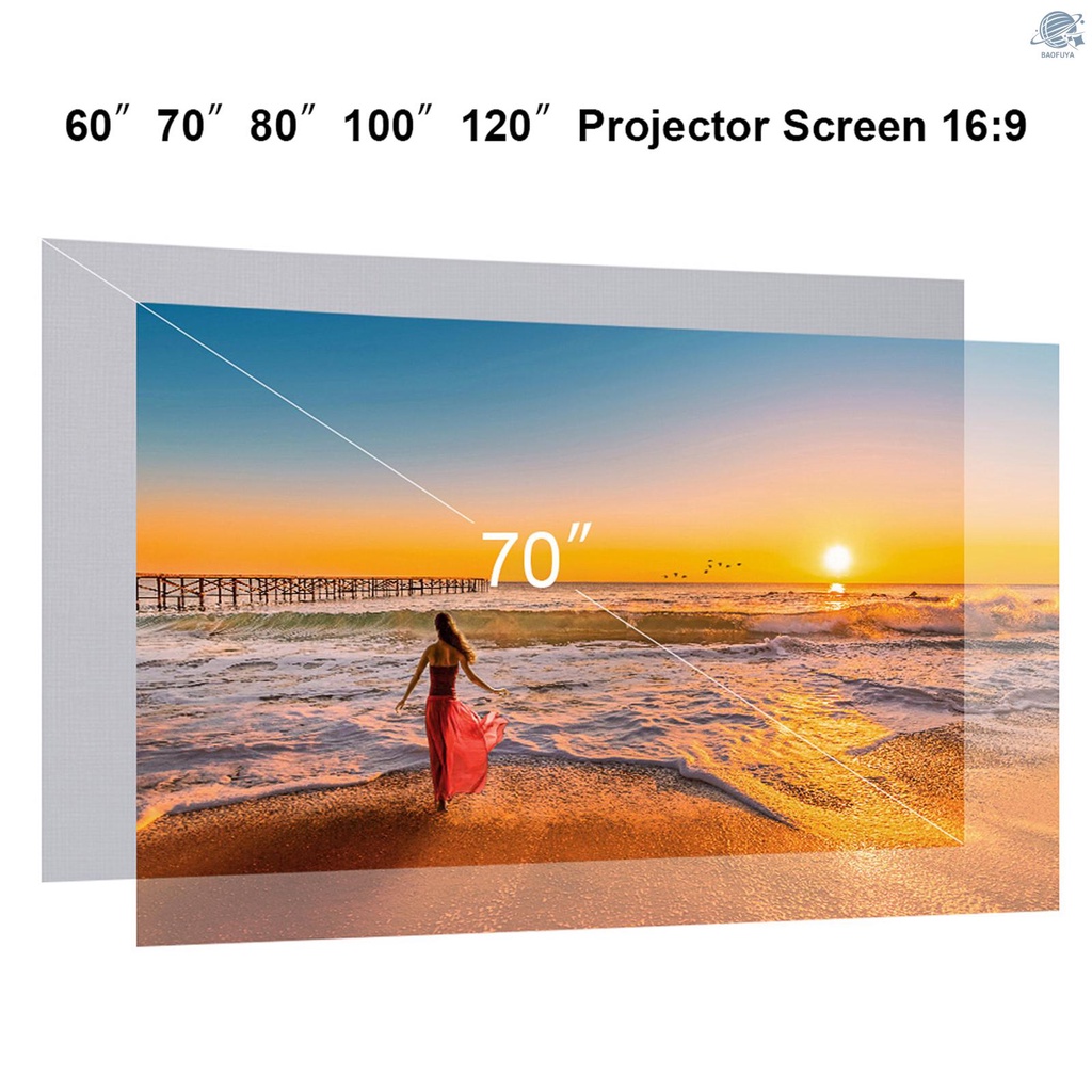 Màn chiếu treo tường 70 inch HD 16: 9 cao cấp