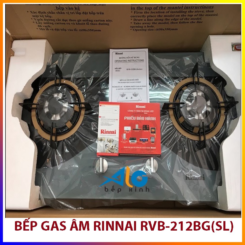 Bếp gas âm Rinnai RVB-212BG(SL) - Ngắt gas tự động - Alo Bếp Xinh