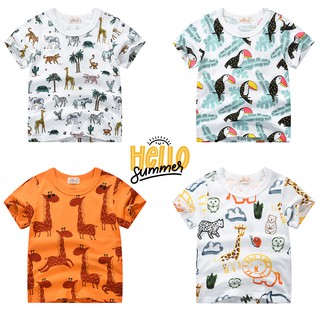 Áo thun cho bé BETOP họa tiết hình thú chất cotton hàng xuất khẩu