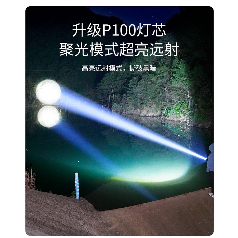 Đèn Pin Sạc USB 8 Trong 1 Đa Năng Có Nam Châm Siêu Sáng