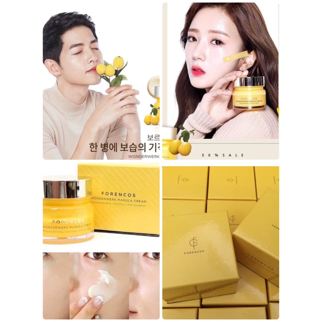 Kem dưỡng trắng 👑FREESHIP👑 Kem Dưỡng Da Thâm Sạm Forencos Wonderwerk Marula Cream Vàng 50g  BÔNG SHOP
