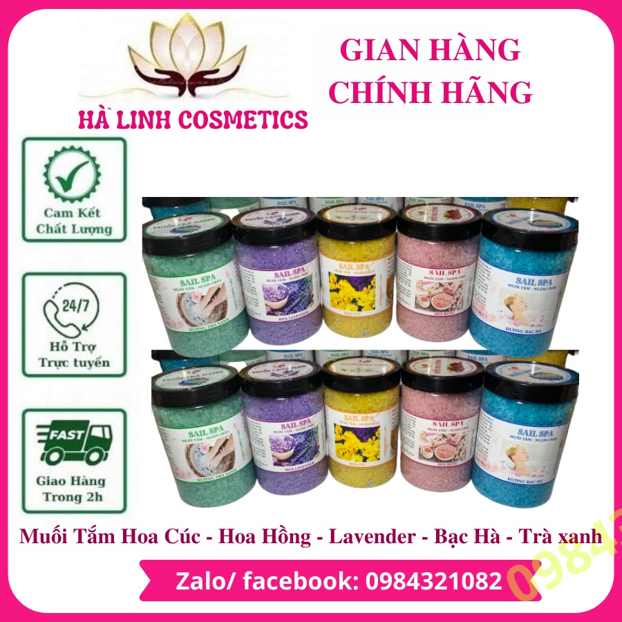 1000gr Muối tắm ngâm bồn oải hương Lavender tẩy tế bào chết cho da mềm mại gói 1kg