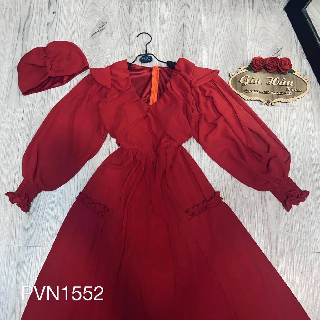 Đầm maxi có nón - đỏ | BigBuy360 - bigbuy360.vn