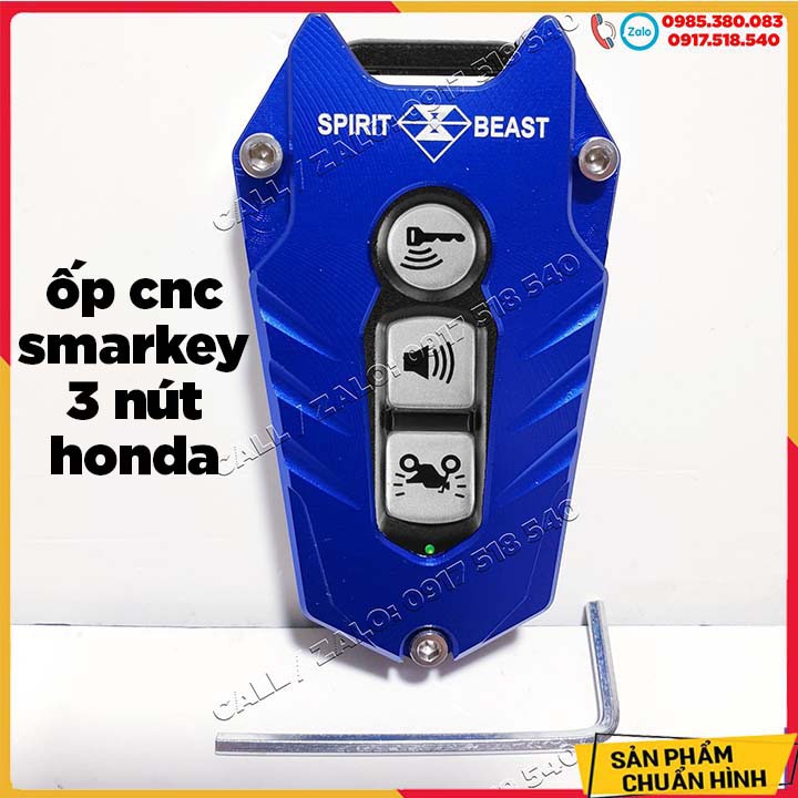 Ốp chìa khoá CNC smart key loại 3 nút  V2 xe honda SH, SH mode, PCX (giá 1 chiếc) MẪU V2