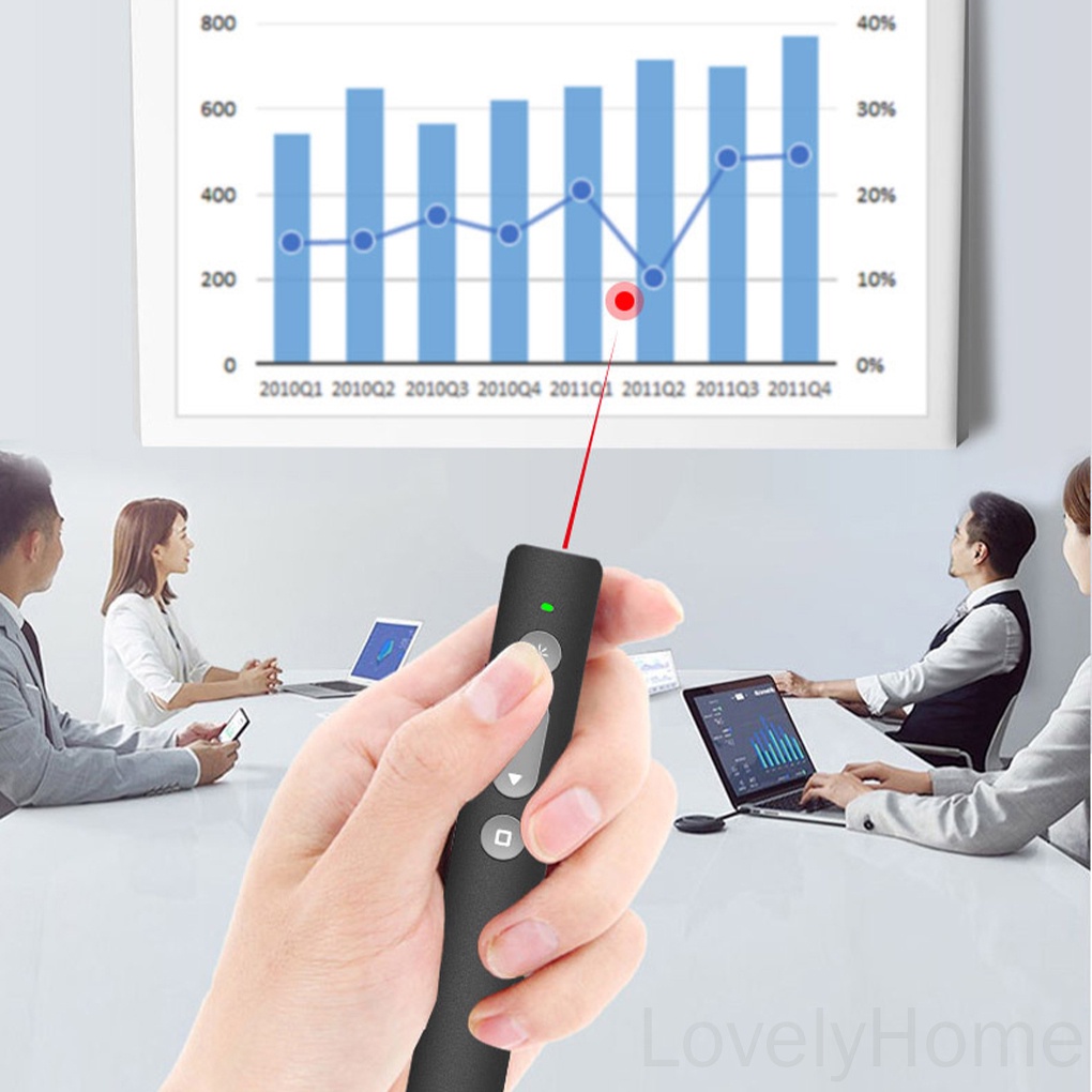 Wireless Pointer Office Presentation Remote Control 2.4Ghz Wireless Red Light Pointer Pen LovelyHome