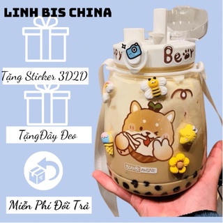 Bình nước 1300ml ,1l, bình đựng nước cute, bình giữ nhiệt