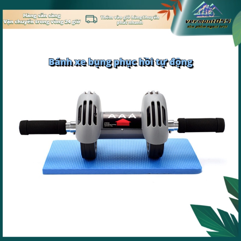 Có thể bán buôn Con lăn tập cơ bụng tự động Rebound Bánh xe đôi thể dục cho nam giới Nữ mới bắt đầu Trong nhà Ngoài trời Vermont055 Hàng giao ngay