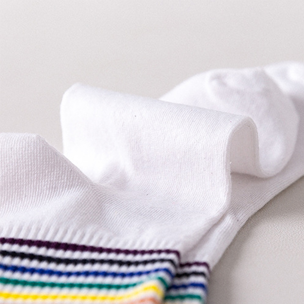 Vớ Cotton Sọc Nhiều Màu Thoáng Khí Cho Nam Nữ