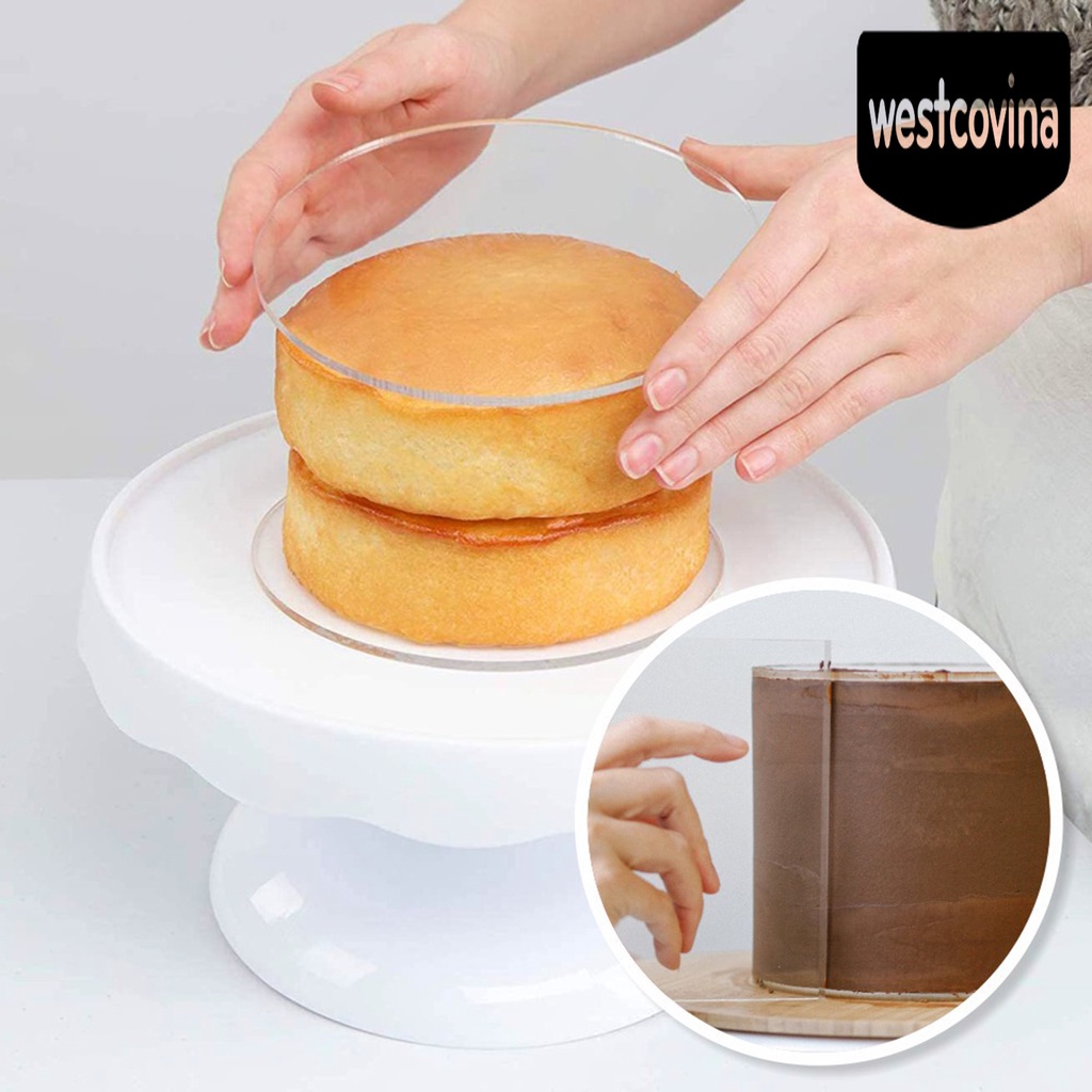 [Hot]☀ Set 2 Đĩa Nhựa Acrylic Chống Dính Dùng Để Làm Bánh Kem