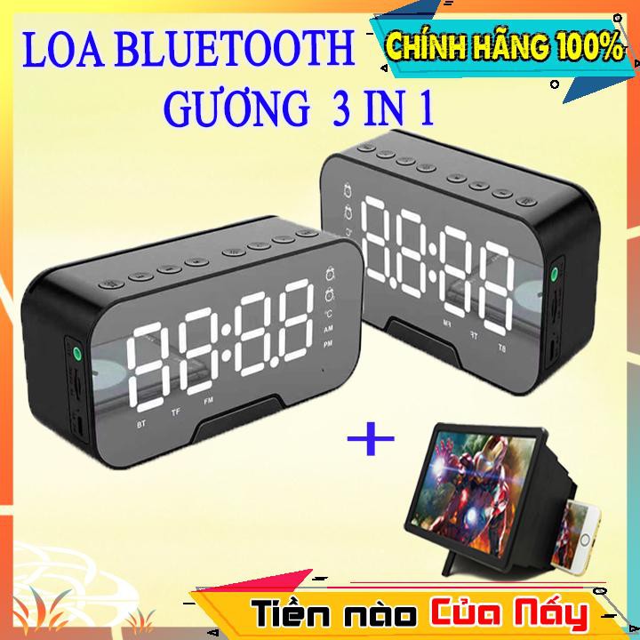 LOA GƯƠNG ĐỒNG HỒ G10 | TRANG BỊ HẸN GIỜ BÁO THỨC | TẶNG KÈM KÍNH 3D PHÓNG ĐẠI MÀN HÌNH ĐIỆN THOẠI | CAM KẾT ĐÚNG HÀNG