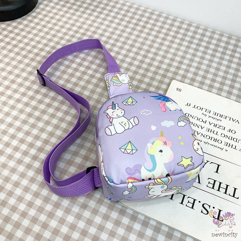Túi đeo chéo in họa tiết phong cách Hàn Quốc dễ thương cho bé
