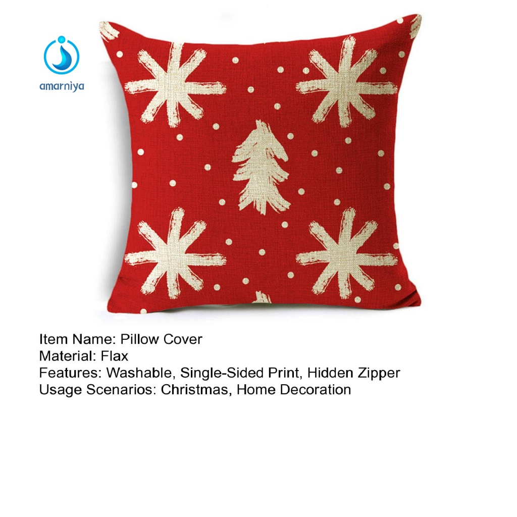 Vỏ Gối In Họa Tiết Giáng Sinh Dễ Phối Đồ Tái Sử Dụng
