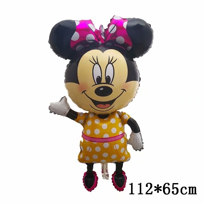 Bong Bóng Lá Nhôm Hình Chuột Mickey Minnie 3D Trang Trí Tiệc Sinh Nhật