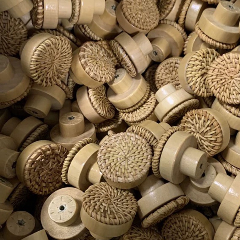 Set 10 Tay Nắm Cửa Gỗ Họa Tiết Đan Mây Độc Đáo