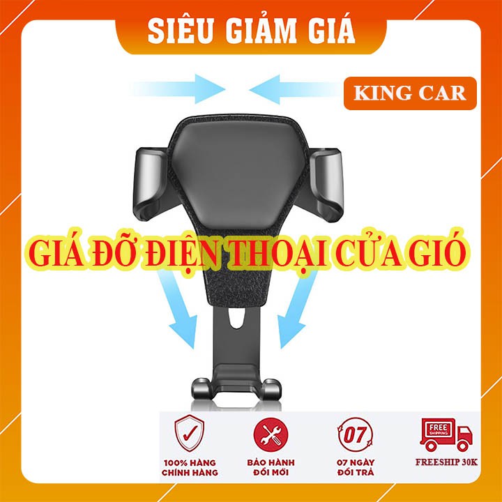 Giá đỡ điện thoại cài cửa gió điều hòa ô tô đế da - Shop KingCar