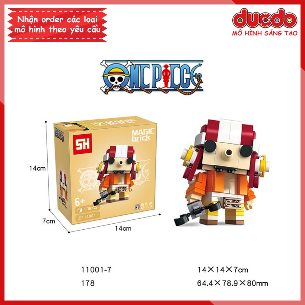 Brick Headz nhân vật trong One Piece Đảo hải tặc - Đồ chơi Lắp ghép Mini Minifigures Mô hình BrickHeadz Sanhe SH 11001