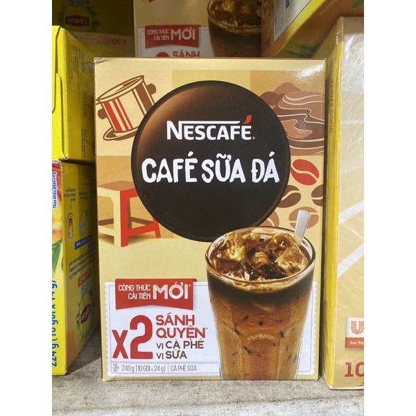 Cà Phê Sữa Đá Nescafe Hộp 240g (10 gói x24g)
