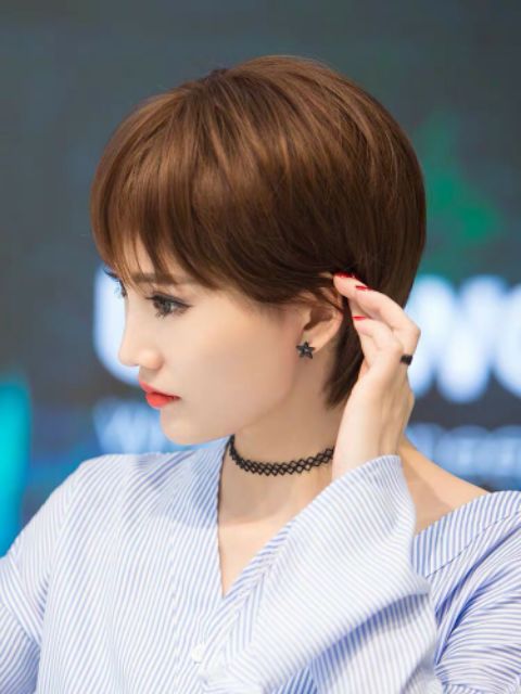 Tóc nguyên đầu tomboy hình thật