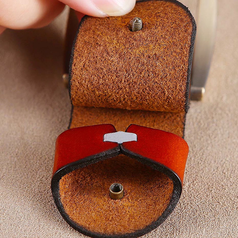 Thắt Lưng Da Bò Bện Rộng 3.3cm Chất Lượng Cao Thời Trang Cho Nam