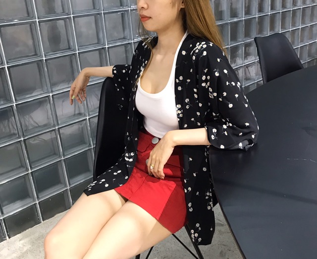Áo Kimono Hoa new