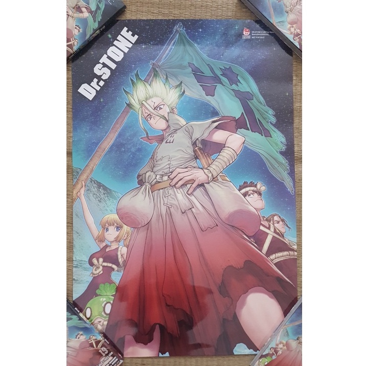 Poster dr stone vol 19 kèm ống nước (Real)