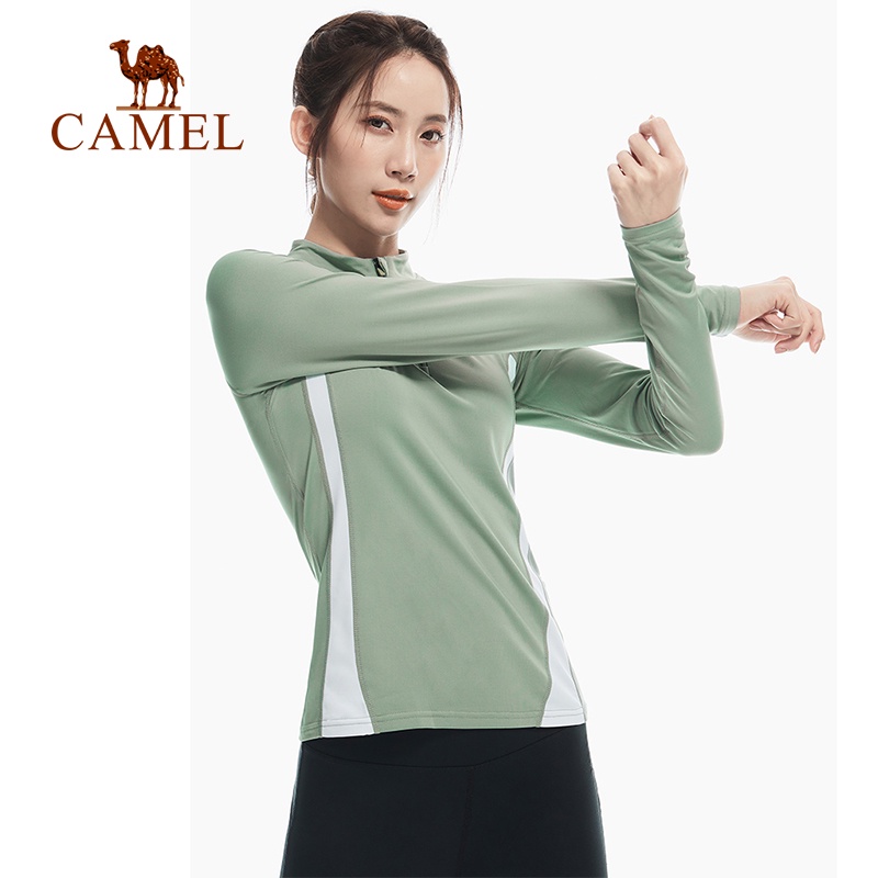 Áo thun thể thao CAMEL dài tay thoáng khí mau khô thời trang cho nữ