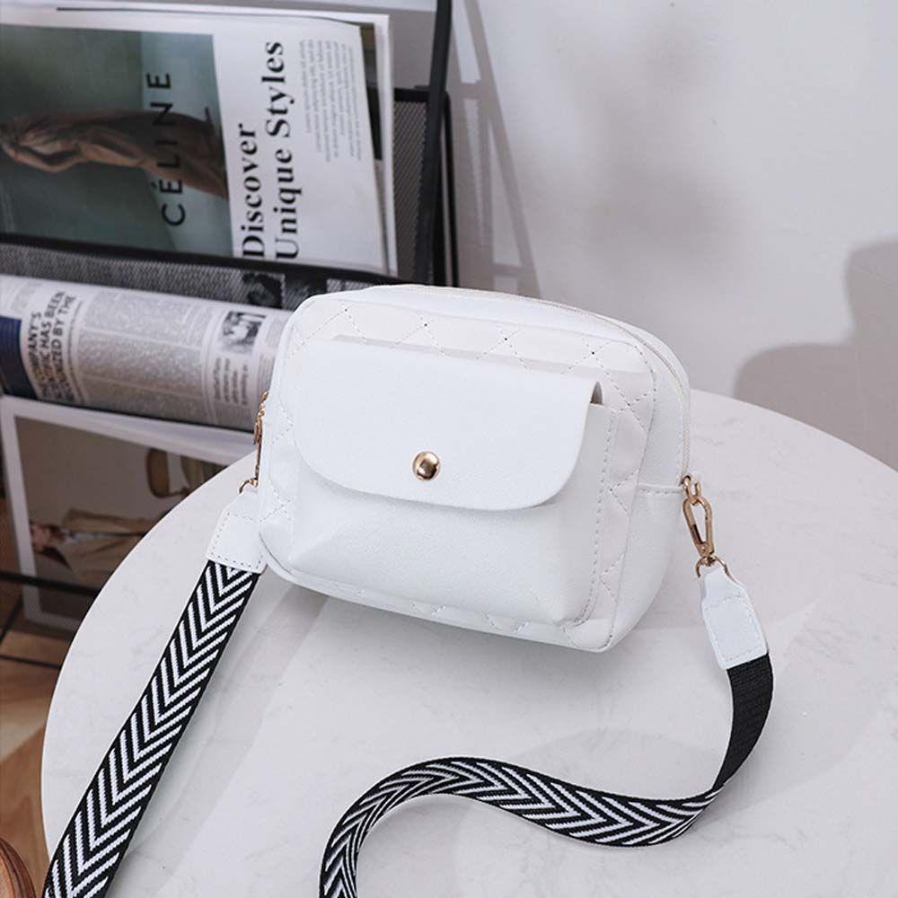 USNOW Túi Đeo Vai Hình Vuông Cỡ Lớn Có Khóa Kéo Phong Cách Harajuku Thời Trang Cho Nữ