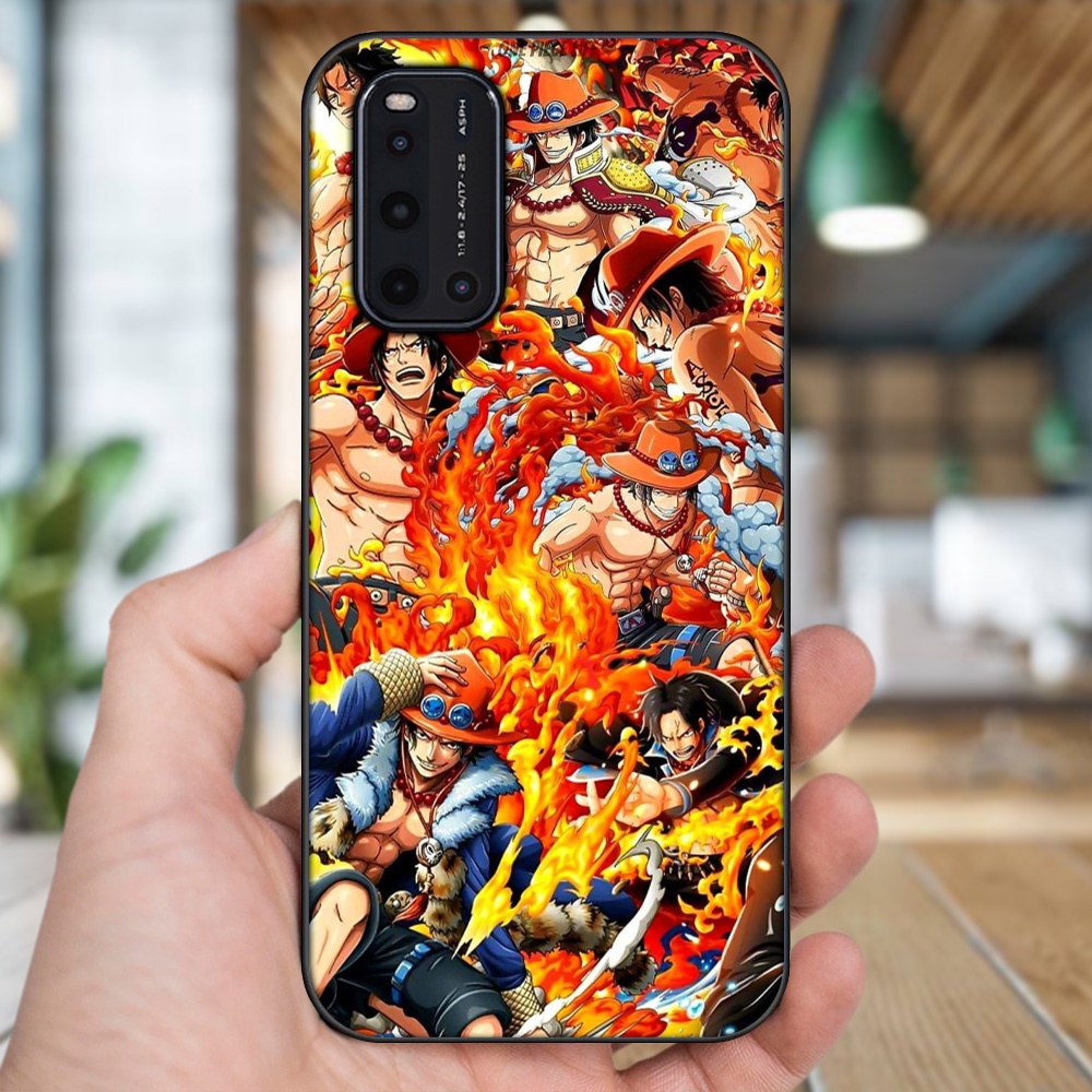 Ốp lưng Vivo V19 viền đen in hình Ace One Piece