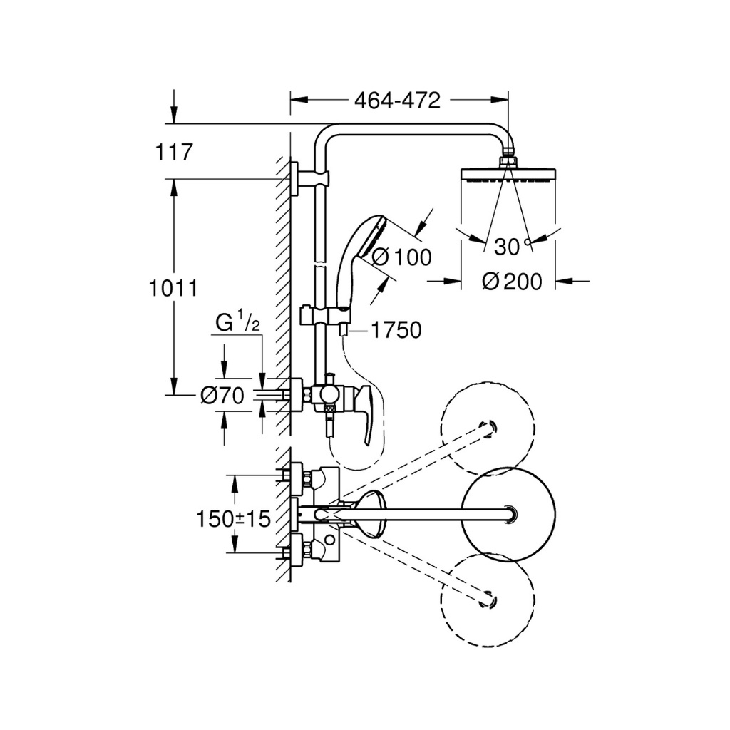 Cây Sen GROHE Tempesta Cosmopolitan 200 - 26244001