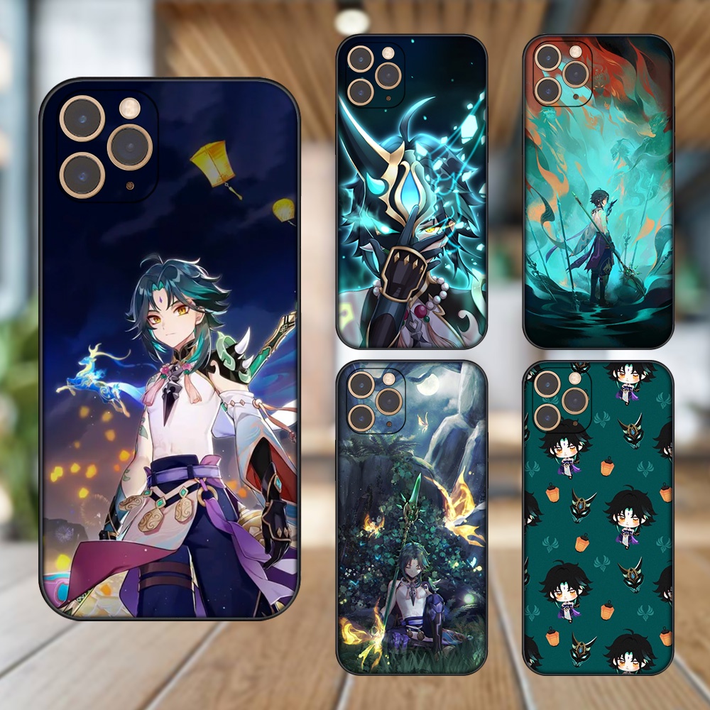 Ốp lưng iPhone 11 Pro dẻo đen cạnh vuông in hình Xiao Genshin Impact
