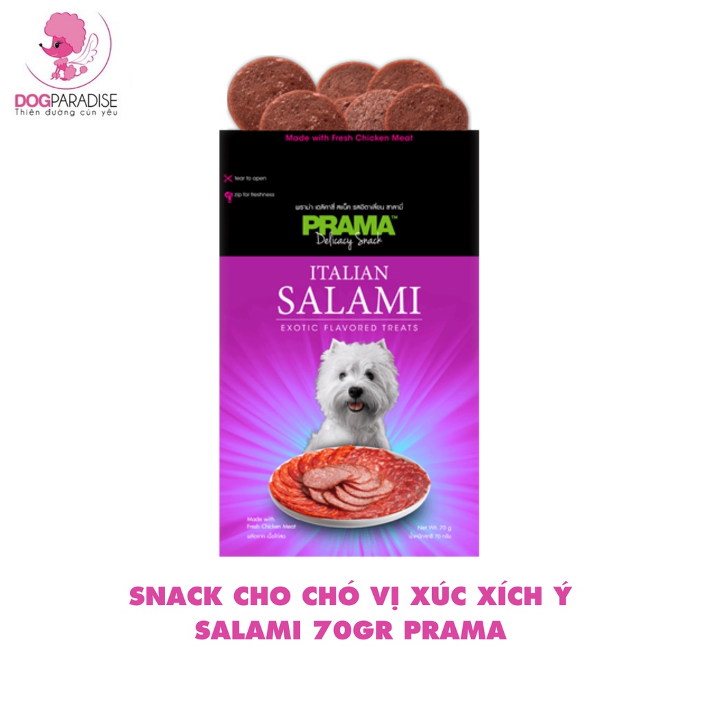 Thức ăn cho chó Snack Prama nhiều giúp thèm ăn thơm ngon bổ dưỡng gói 70g - Dog Paradise