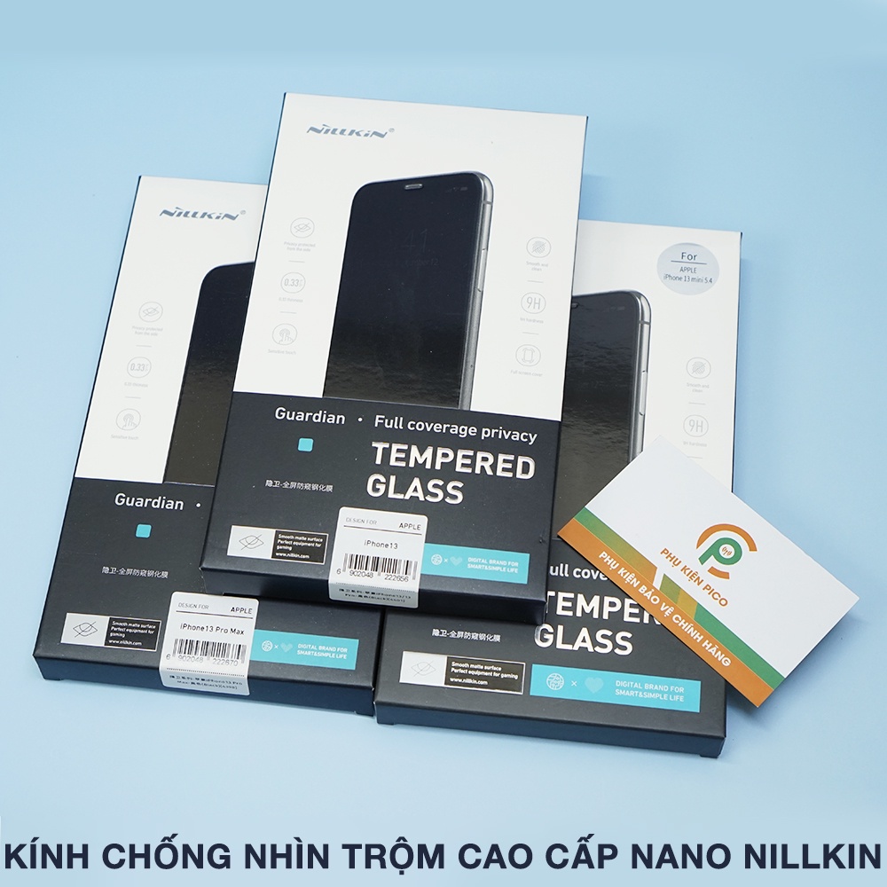 Kính cường lực chống nhìn trộm Iphone 13 Pro Max / 12 Series chính hãng Nillkin - Dán màn hình chống nhìn trộm Iphone