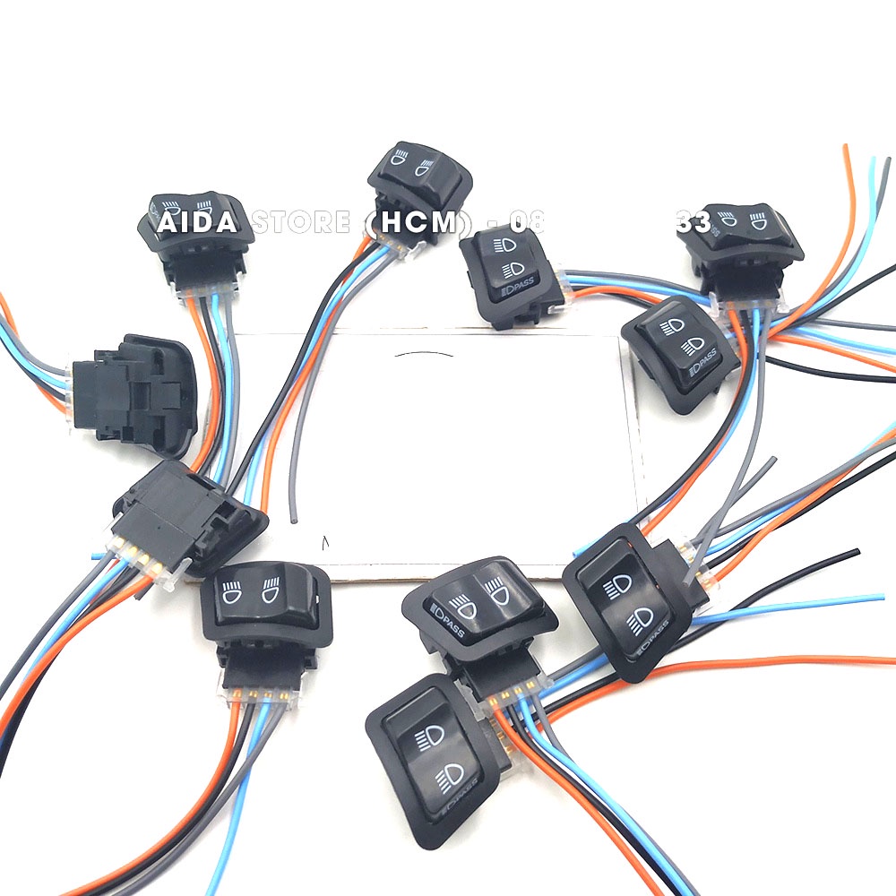 Công tắc đèn cót pha passing SH AB Lead Vision Winer kèm jack 4 chân