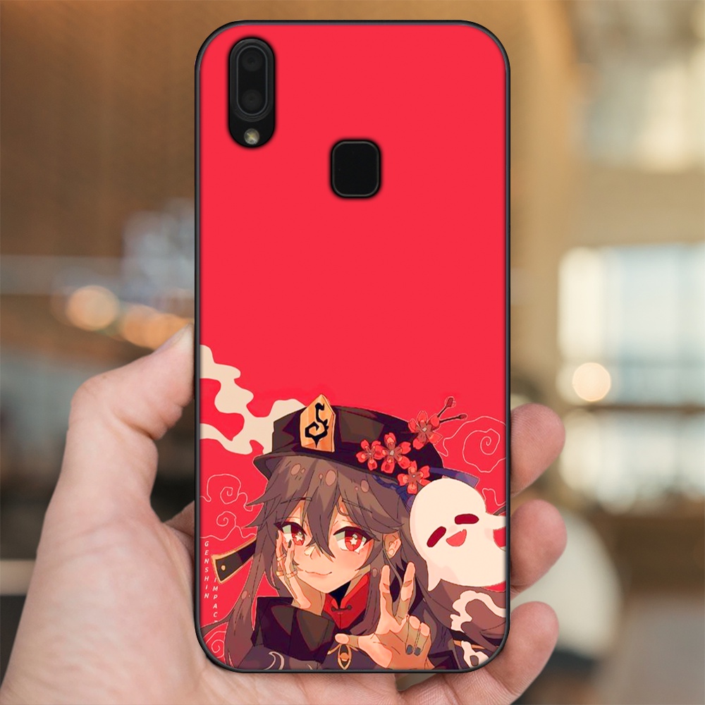 Ốp lưng Vivo Y91, Y95 viền đen in hình Hutao Genshin Impact