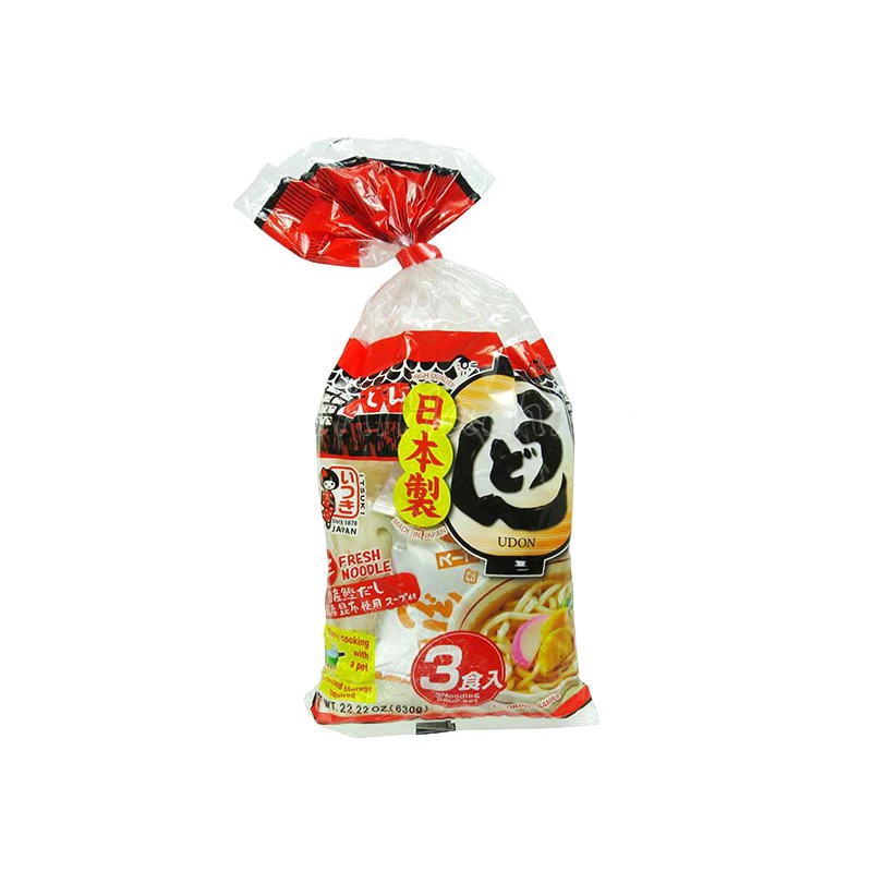 Mì Udon tươi kèm súp nấu mì 630g 3 phần ăn - Hachi Hachi Japan Shop