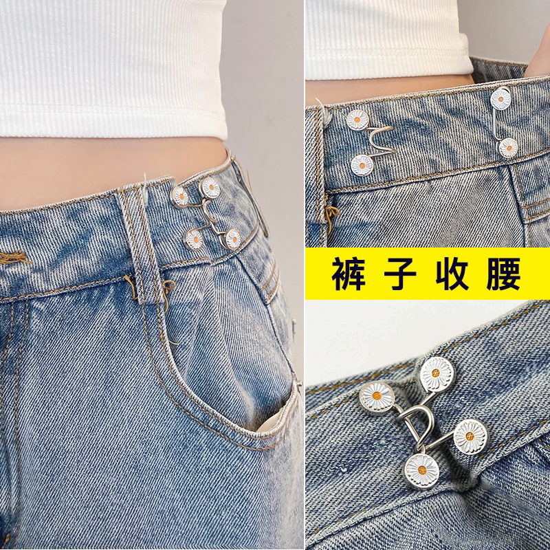 Nút Thắt Lưng Quần Jean Đàn Hồi Có Thể Điều Chỉnh Tiện Lợi