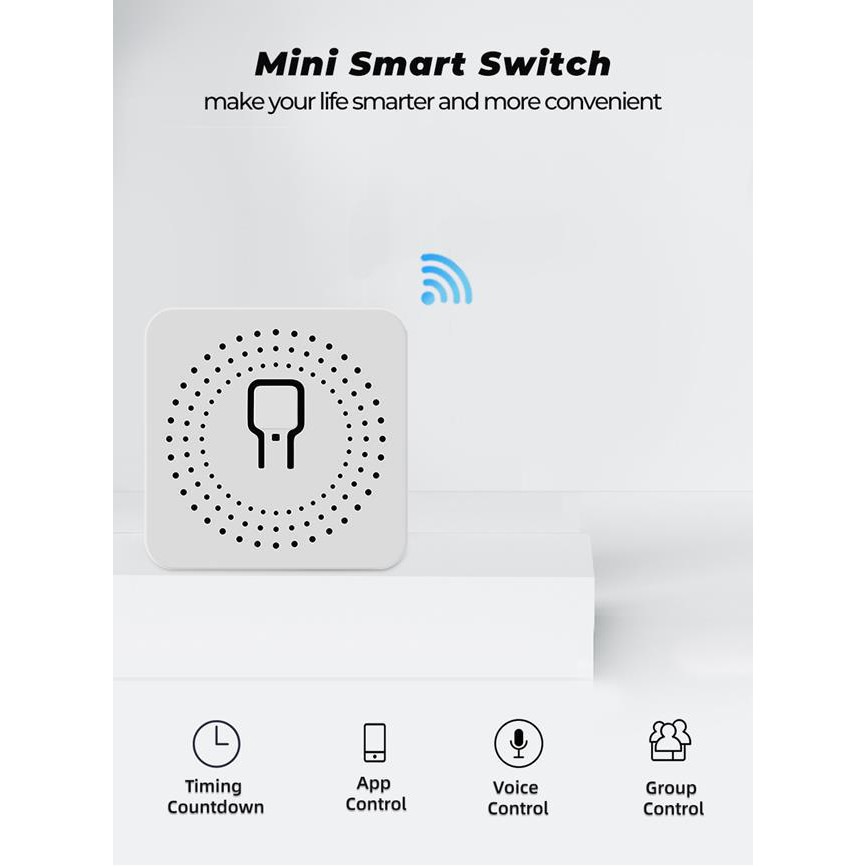 Công Tắc Thông Minh TUYA MINI WIFI - Công suất cao 16A