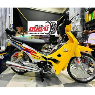 Tem Trùm Wave Nhỏ Vàng Bạc Chữ R - Decal 3 lớp - Thiết kế theo yêu cầu