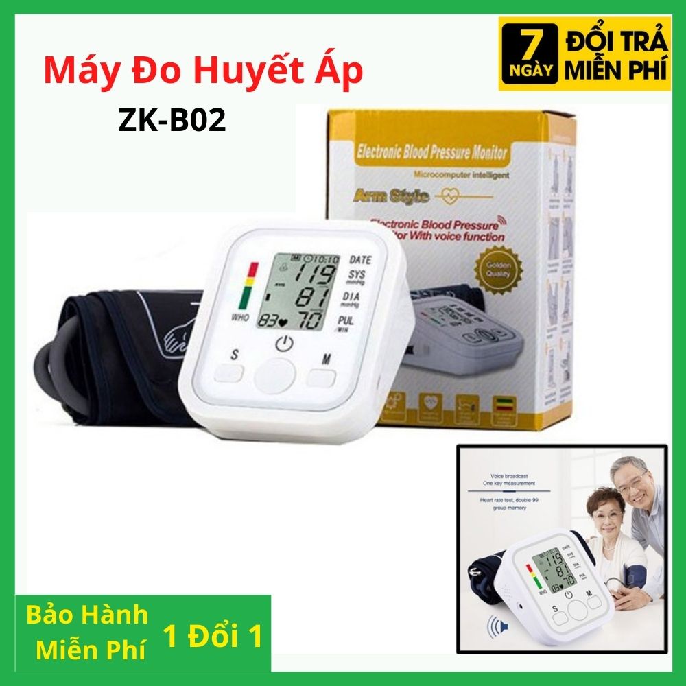 Máy Đo Huyết Áp Bắp Tay Điện Tử ZK-B02 Chính Hãng