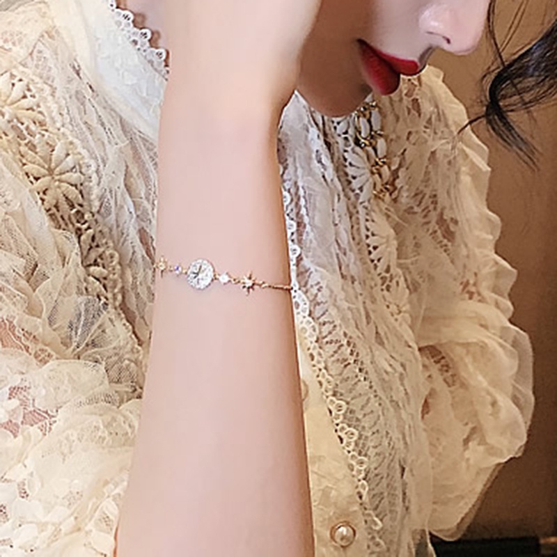 Vòng Tay Họa Tiết Bầu Trời Sao Thiết Kế Đơn Giản Thời Trang Cho Nữ